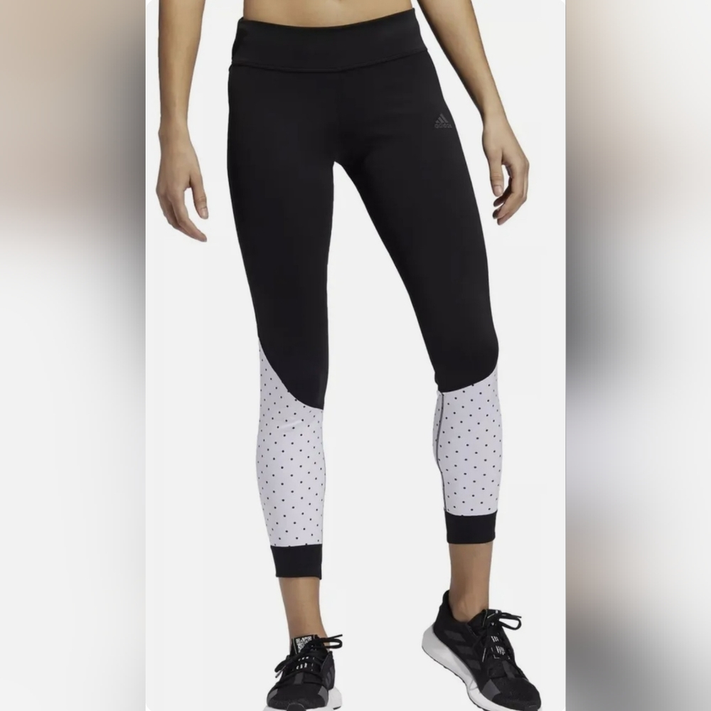 Adidas Polka Dot Running Leggings Size S